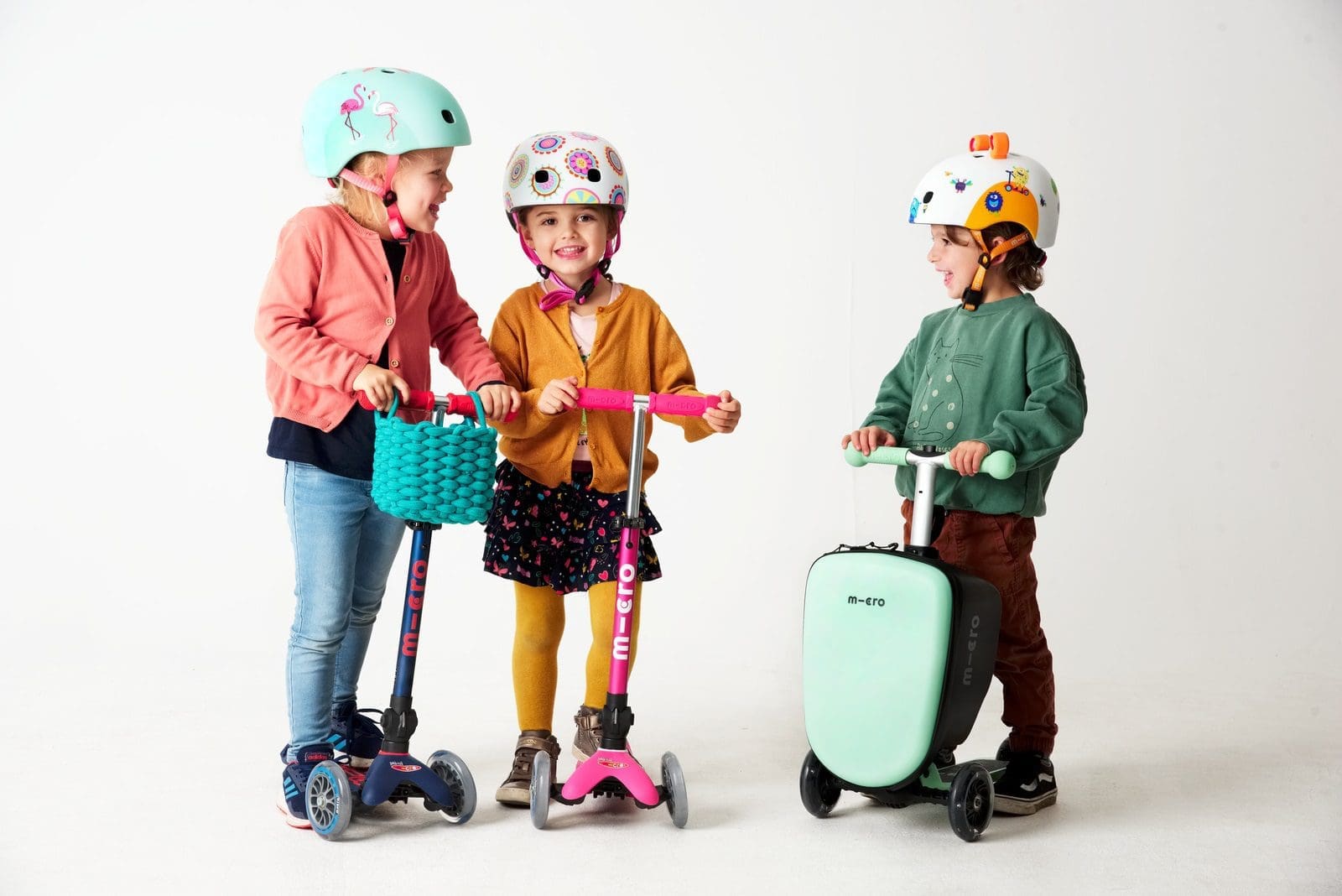 comprementos para patinetes Micro Luggage Junior Mint - Micro Basket Green - Mini Micro Deluxe Foldable