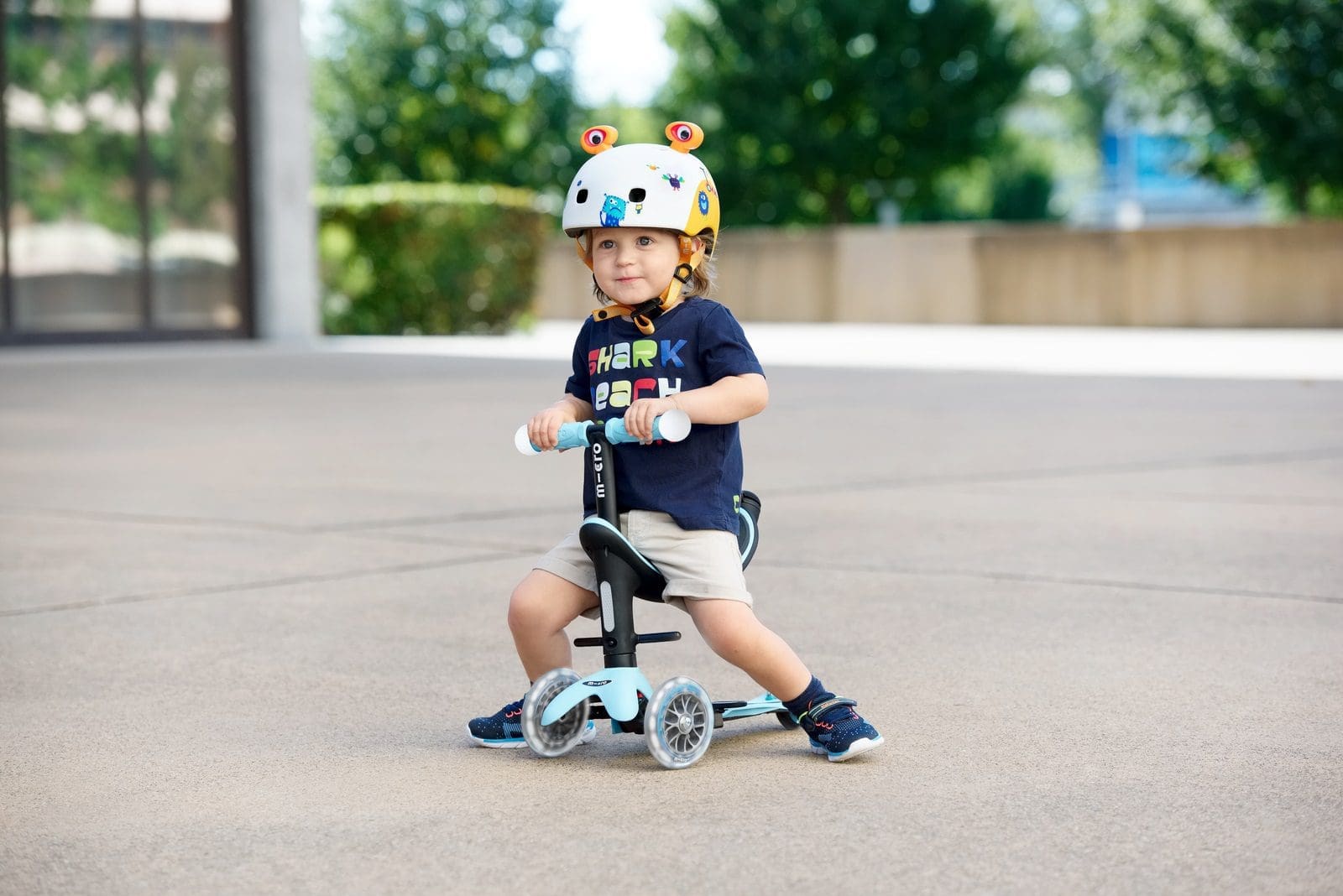 Patinete Micro Mini2Grow Deluxe Magic LED Blue - patinete evolutivo