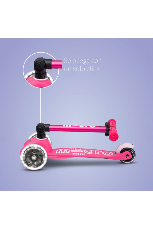 mini deluxe plegable led rosa